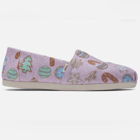 Toms | Shoes | Nwt Toms Womens Pink Glitter Sugar Cookie Print Faux Fur ...